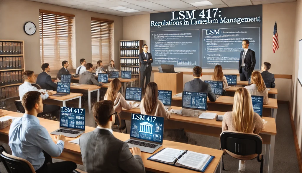 LSM 417 Regulations in Lifespan Management