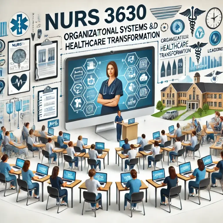 NURS 3630 Organizational Systems and Healthcare Transformation online course help