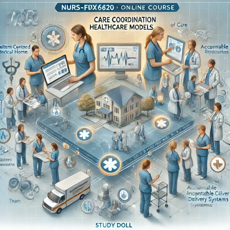 Master NURS-FPX6620: Care Coordination Healthcare Models with Study Doll